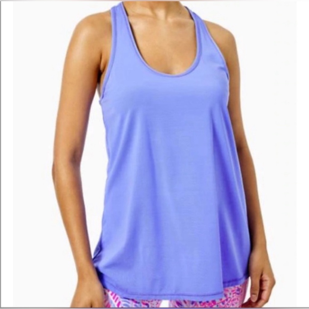 Lilly Pulitzer Luxletic Purple Tank Top Size Large